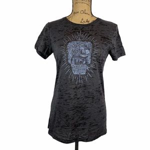 Next Level Black Gray Photographer Skull Shirt XL